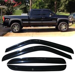 Window Visors for 2001 - 2007 Chevy For Silverado/Sierra Crew Cab - 4 Piece NEW